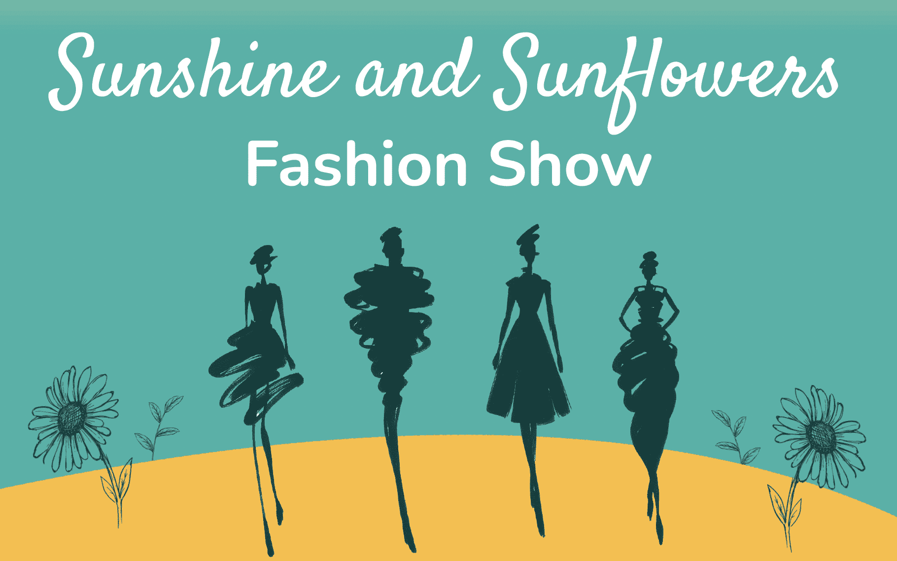 Sunshine and sunflowers fashion show